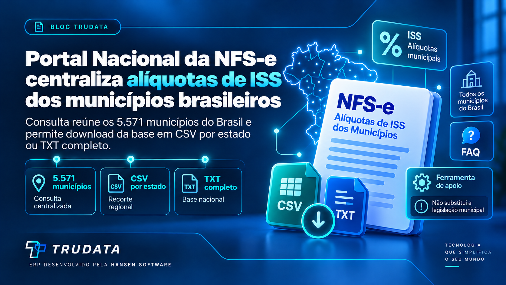 Alíquotas de ISS de todo o Brasil em um só lugar