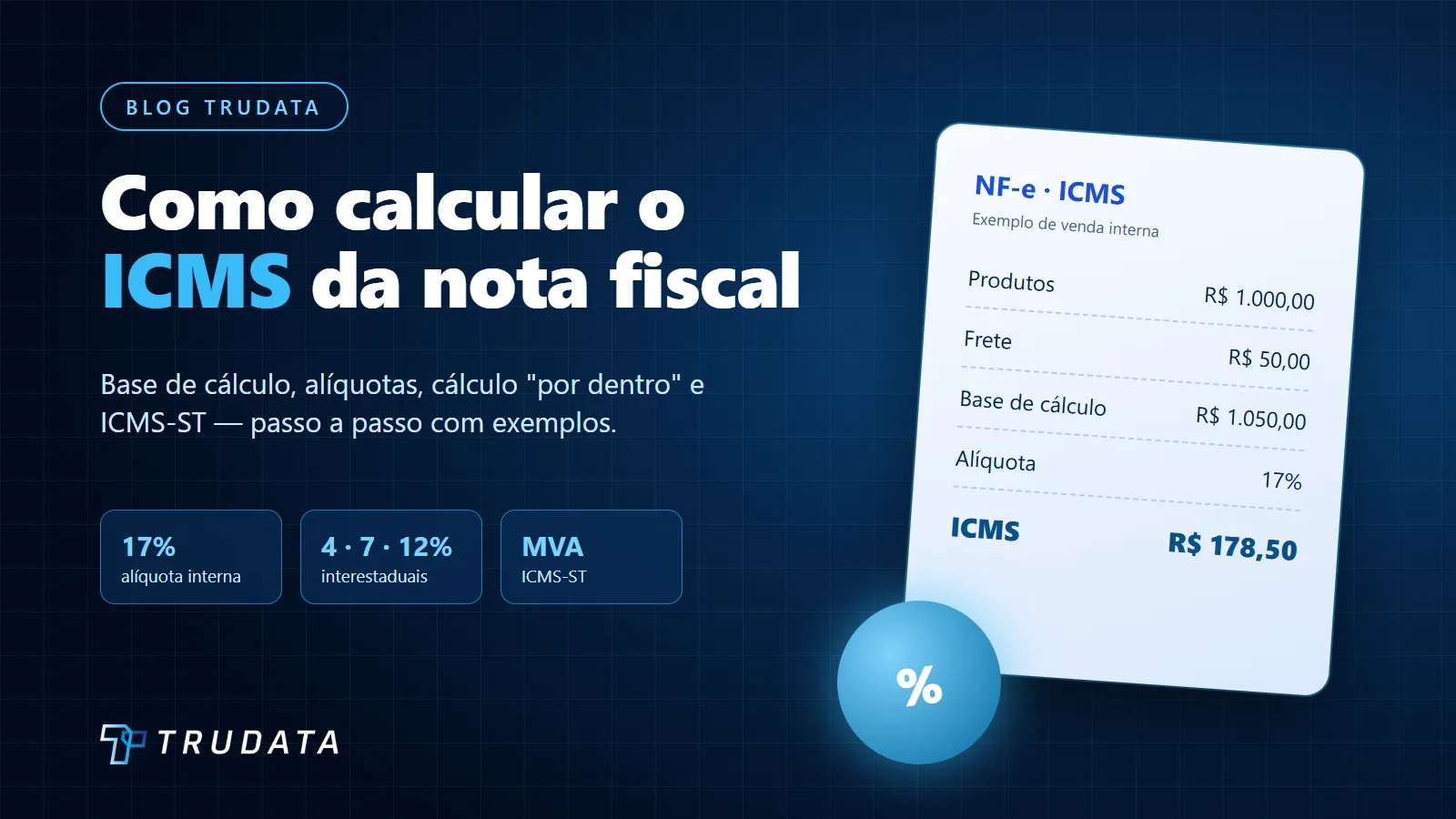 Como calcular o ICMS da nota fiscal: passo a passo com exemplos